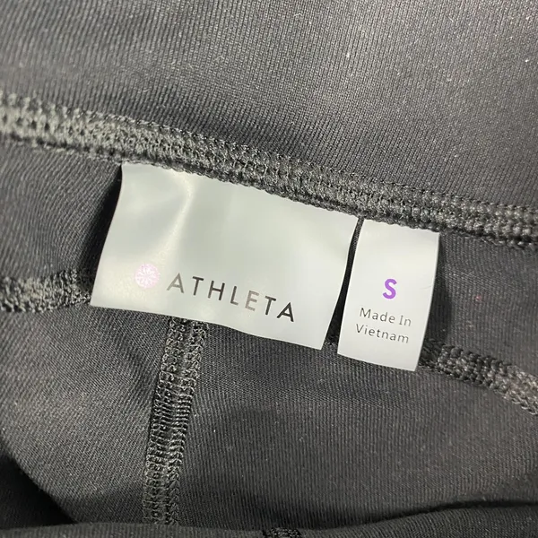 Athleta Leggings Womens Small Black Ribbed Ankle Zip‎ Yoga Running Gym Athletic - Image 8