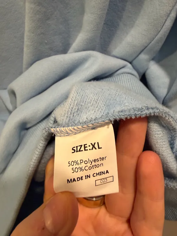 Unbranded Color Contrast Long Sleeve Sweatshirt Blue - Image 4