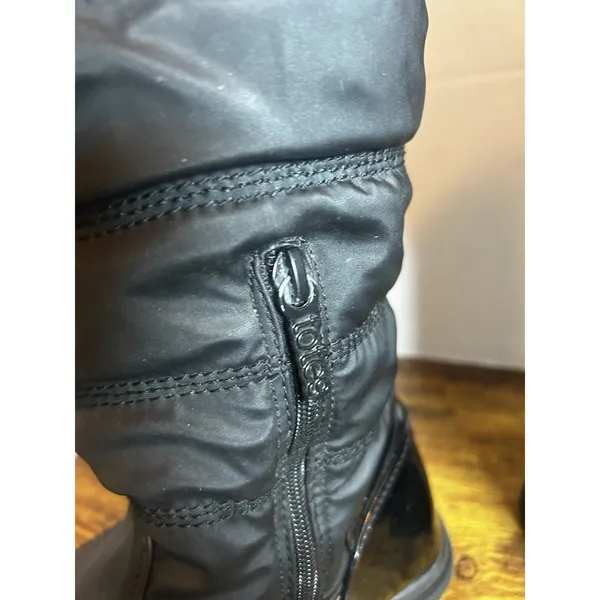 Totes Caroline 2 Women’s Size 10 M Black Quilted Tall Winter Snow Boots Faux Fur - Image 6