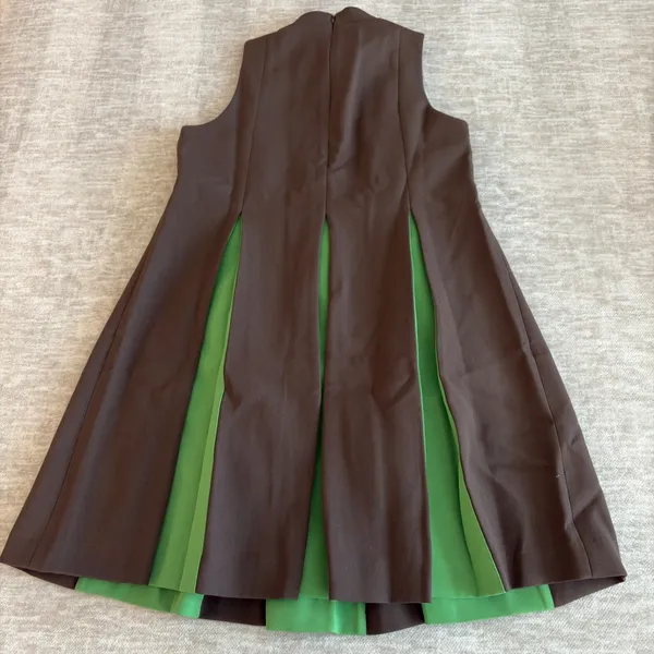 Tuckernuck Brown Green Demitasse Griffiths Dress NWT Size Small Lined‎ - Image 6