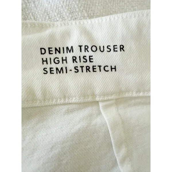 J.Crew | NWT Petite Denim Trouser Jean Stacked Buttons White | Sz P31 - Image 10