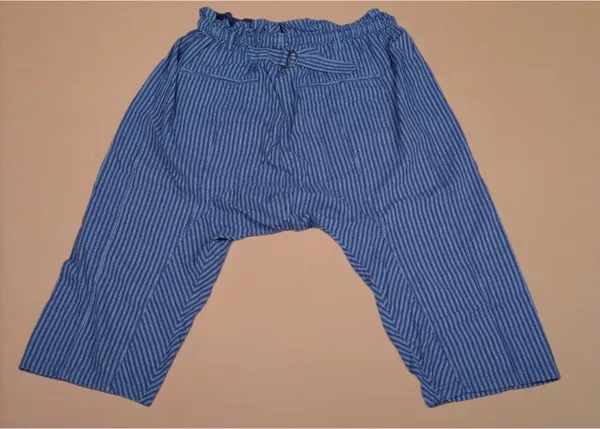 Free people pants blue striped wide leg harem pants xl - Image 3