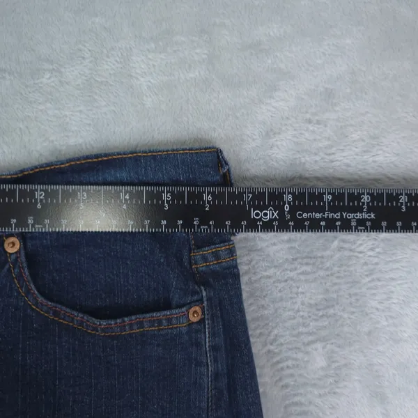 Vintage‎ Levis 515 Bootcut Jeans Women 8L (33x35) Dark Wash Blue Stretch Y2K - Image 12