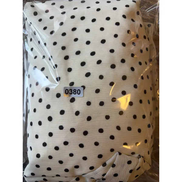 Madewell Women White Black Polka Dot Smocked Ruffle Midi Dress Size S - Image 7