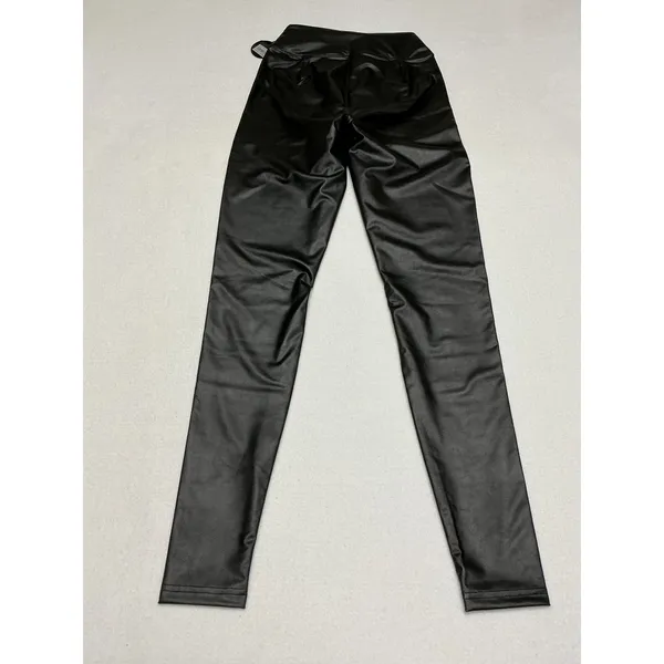 OFFLINE by Aerie Real Luxe Leggings Womens Small Black Faux Leather High Rise - Image 2