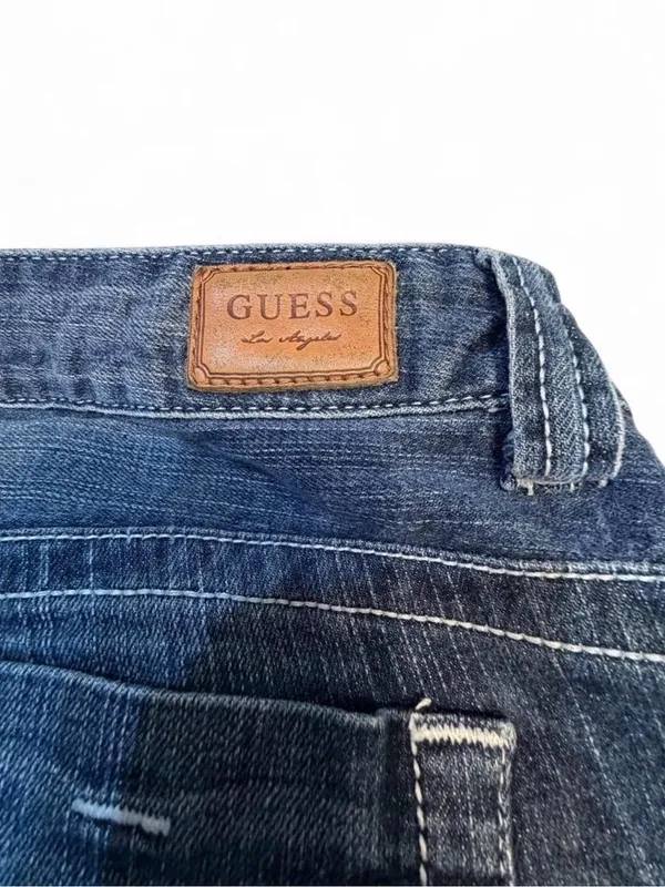 Low Rise Guess Women's Dark Blue Stretch Denim Jeans - Image 7