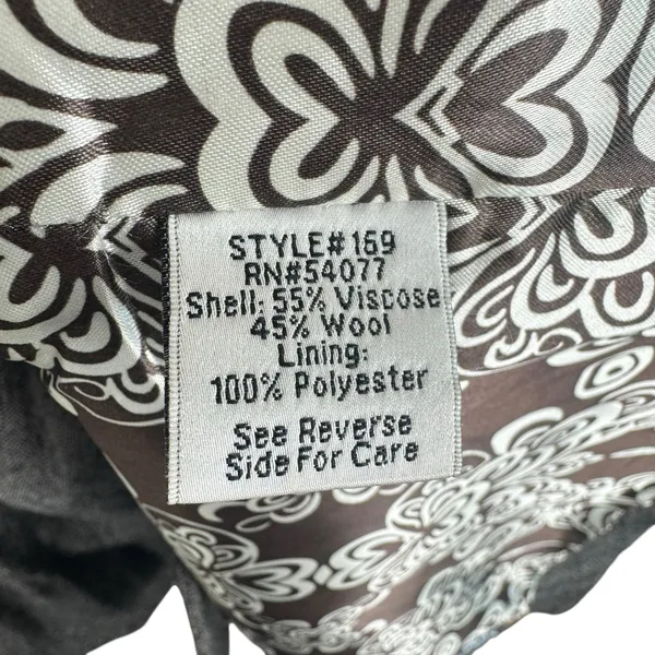 CAbi Wool Blend Shakespeare Tweed Brown Single Breasted Pea Coat Chic Size‎ 4 - Image 7