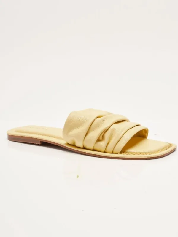 FREE PEOPLE NIB Evelyn Slip On Sandals / Sunkissed Yellow Leather - Image 8