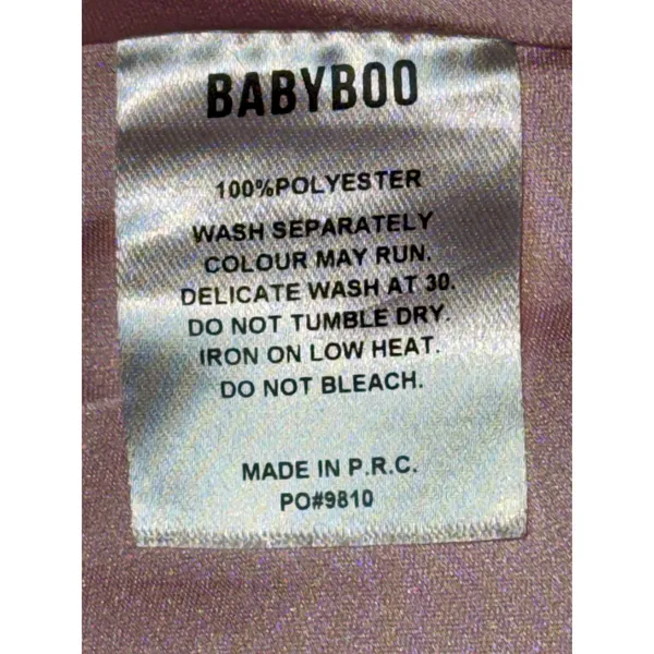 NWT Babyboo Makalita Blush Pink Satin Lace Up Back Slit Slip Maxi Dress Size XS - Image 9