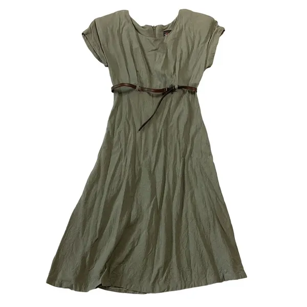 Vintage Hearts Linen Blend Dress - Image 3