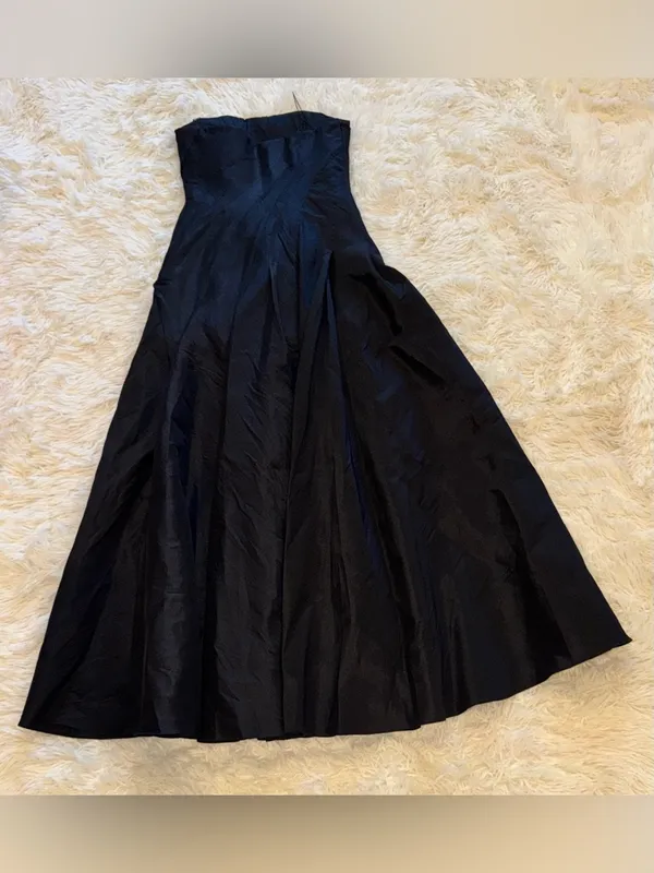 NEW Acler HAWFORD Black rosette strapless maxi Dress Sz 4 - Image 8