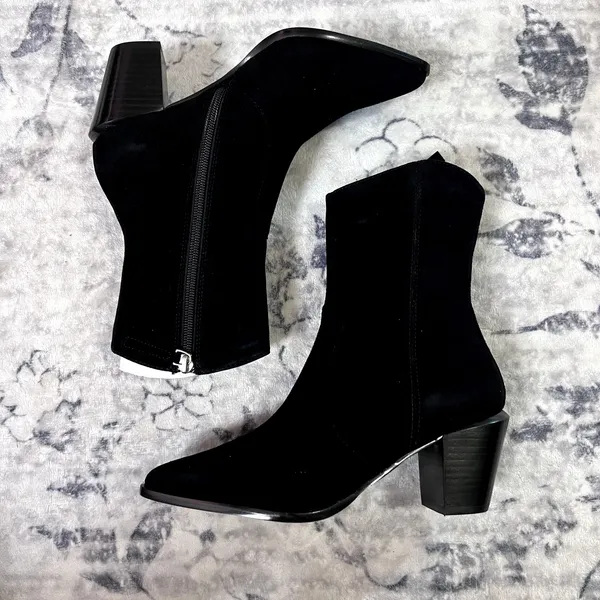 Paolo Wynn Western Suede Ankle Boots Booties Sz6.5M - Image 2