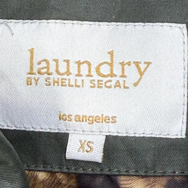Laundry by Shelli Segal Jacket Women XS Green Utility Mob Wife Collegiate Safari - Image 3