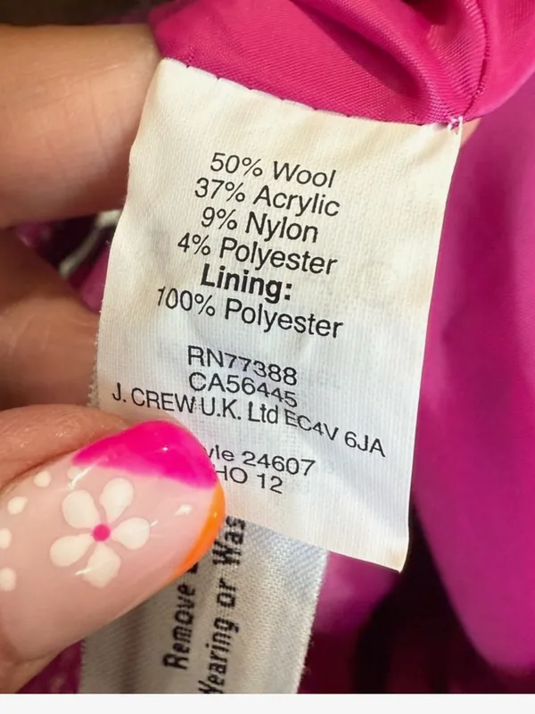 J. Crew Fuchsia Textured A-Line Skirt - Image 5