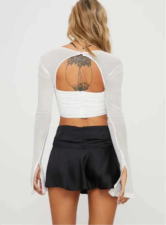 Princess polly LAURIE LONG SLEEVE TOP WHITE - Image 5
