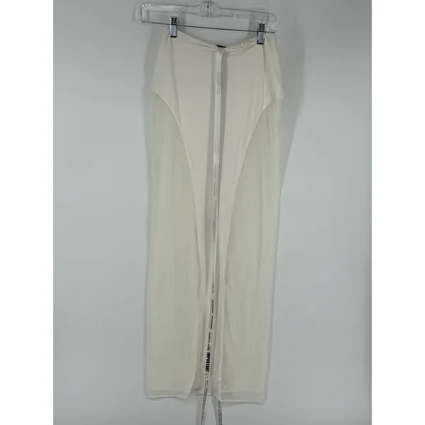 Mistress Rocks Panelled Maxi Skirt in White By House Of CB Size XS Ivory Sheer‎ - Image 5