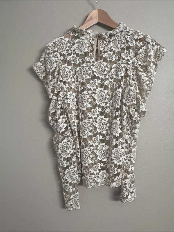 ANTHRO | DOLAN Sheer Lace Mockneck Blouse - Image 2