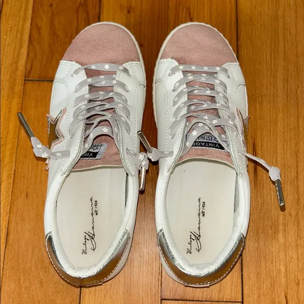 Vintage Havana White and Blush Pink Sneakers - Image 4