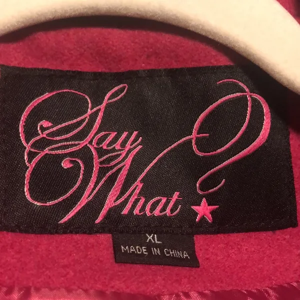 Say What? Magenta Pea Coat, size XL - Image 6