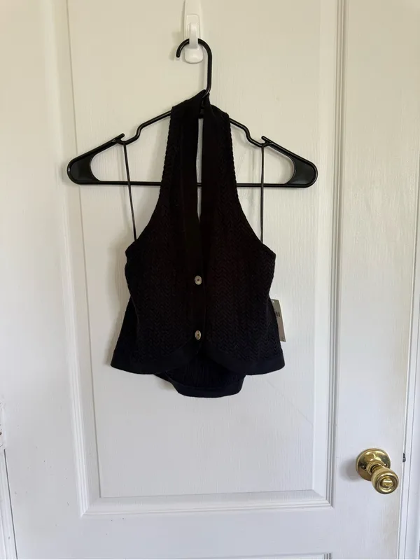 Anthropologie Maeve NEW Halter Cable Sweater Vest - Image 3