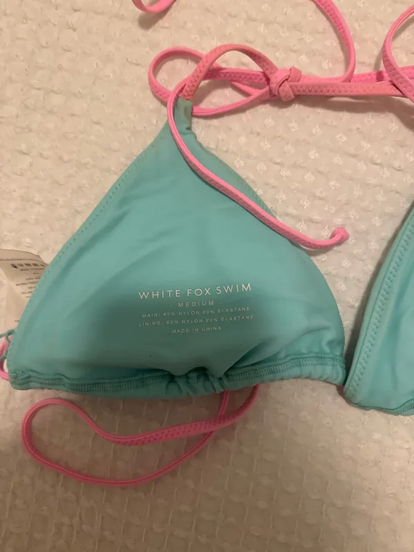 White Fox Blue and pink bikini top - Image 2