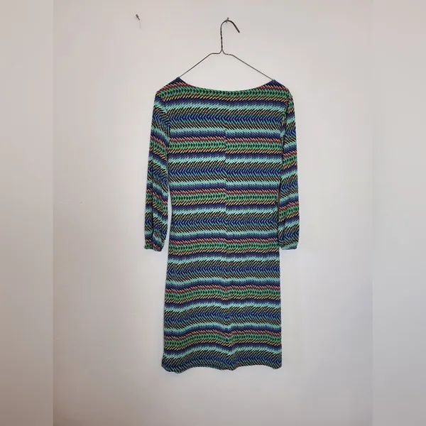 Enfocus Studio Midi Dress Abstract Disco Artsy 70s 80s Bright Colorful Size 4 - Image 9
