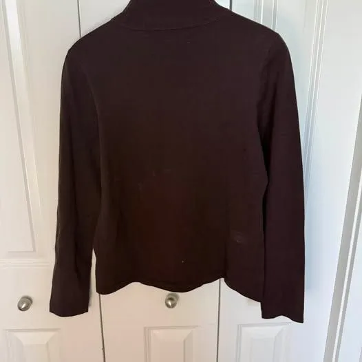 Pendleton Silk Blend Mock Neck Sweater - Small - Image 3