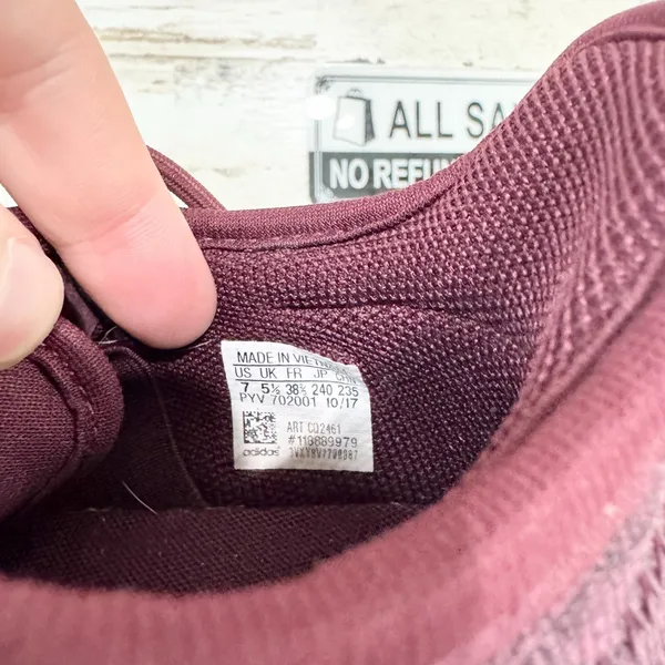 Adidas Women‎ Size 7 Tubular Shadow Maroon Running Sneakers Athletic Casual - Image 9