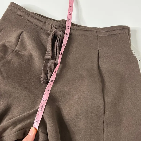 RISEN Drift Brown Wide Leg Jogger Pants Size Small Drawstring Elastic Waist - Image 11