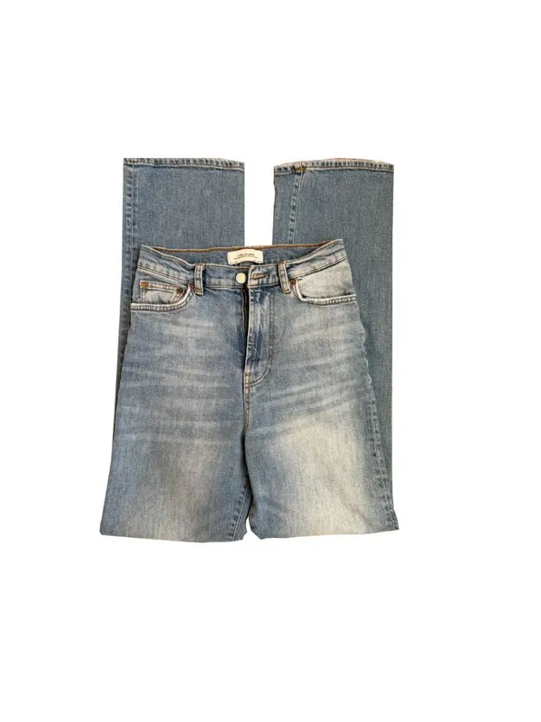 Zara High Waist Straight Jeans Size US 2 EUR 34 - Image 4