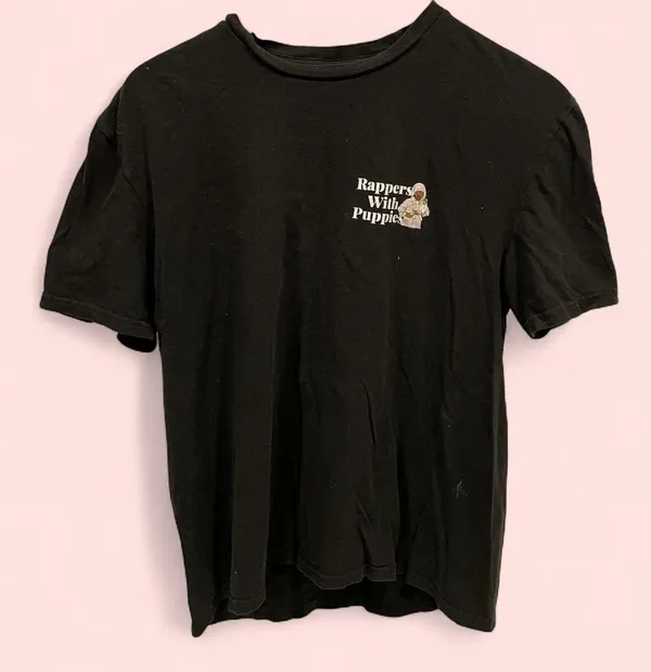 Dog Limited Rappers with Puppies black short sleeve t-shirt cotton trivia fun - Image 3