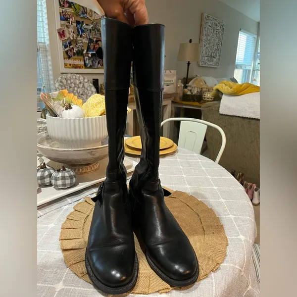Aldo Black Leather Knee-High Boots sz 7 - Image 5