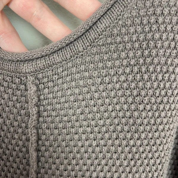 Free People‎ Beach Hailee Sweater Jumper Overalls Large Taupe FP Knit Pockets L - Image 7