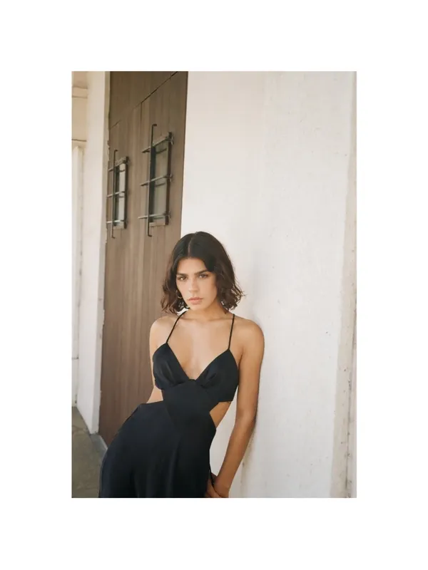 Zara Effect cutout Satin midi Slip Dress - Image 5