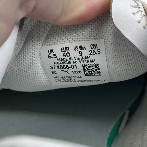 Puma Eris Fantasy Leather Lace-up Sneakers Women’s Size 9 White-Whisper White - Image 6