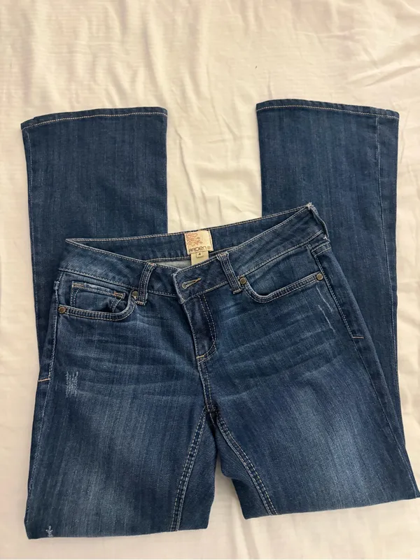 Arden B Dark Blue Flare Jeans - Image 3