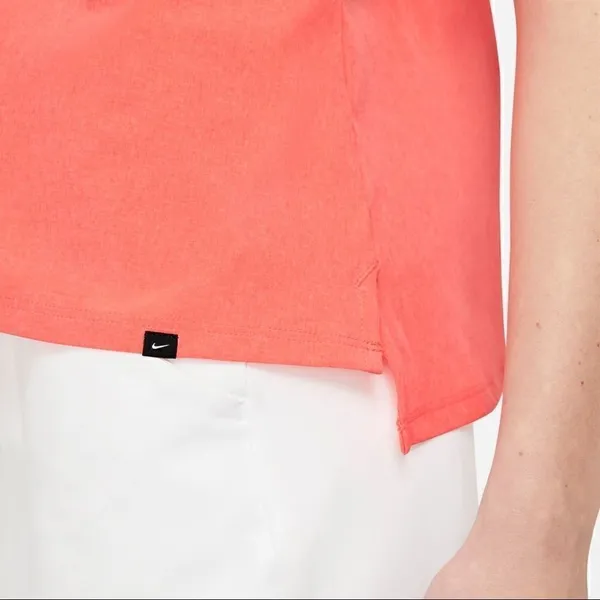 Nike women’s sleeveless orange standard fit golf shirt - Image 3