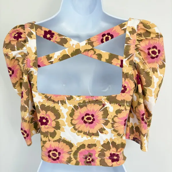 Free People Give Me More Crop Top‎ Boho XS Cottagecore Festival Coquette Hippie - Image 5