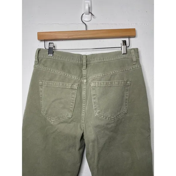 We The Free Maggie Mid Rise Olive Green Denim Jeans Womens Size 26 - Image 8