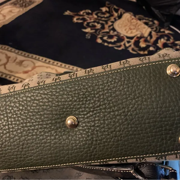 Dooney &‎ Bourke Green and Tan Handbag - Image 4