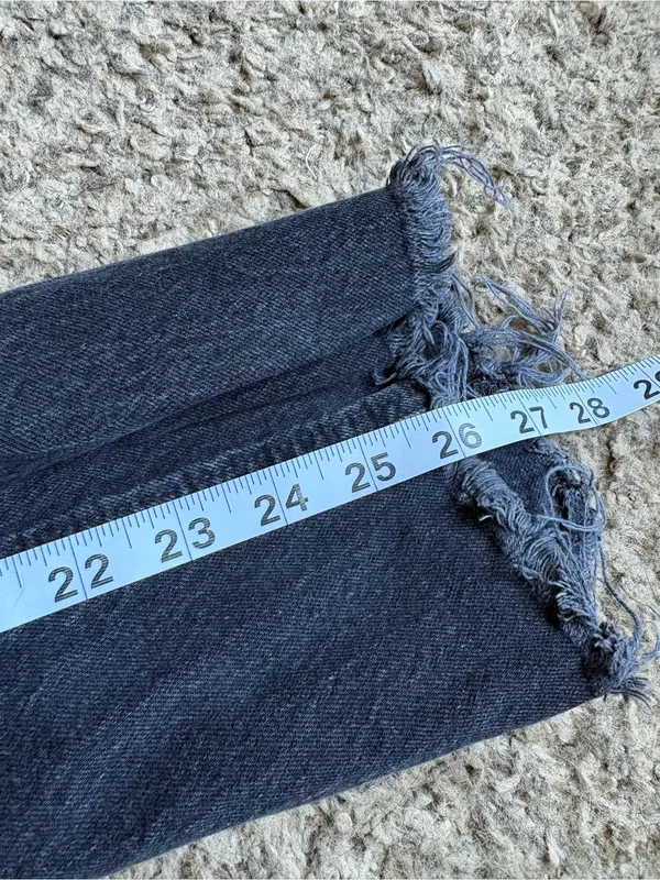 GAP Cheeky Straight High Rise Jeans Distressed size 14 - Image 5