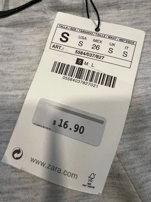 Zara light grey tank - Image 5