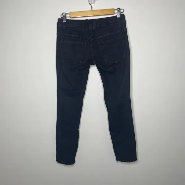 Free People- Black Jeans with Knee Rips - Image 2