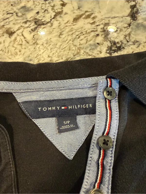 Tommy Hilfiger Black Stretch Cotton Polo Shirt Women's S - Image 3
