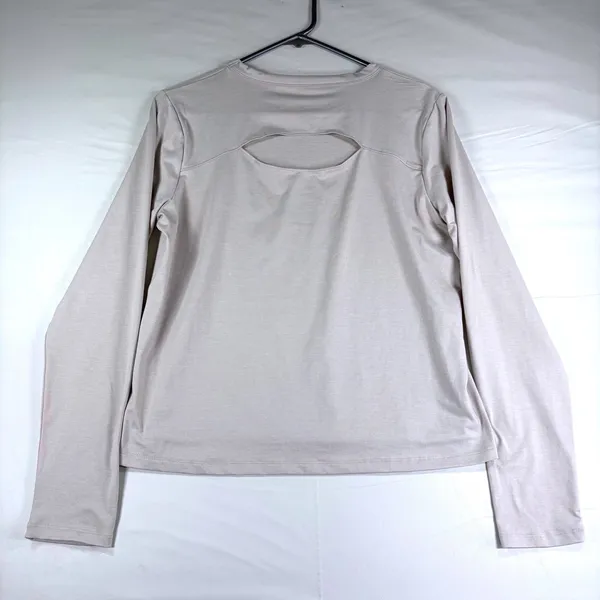 All in Motion Womens Long Sleeve Active Top Taupe Keyhole Back Size M‎ NEW - Image 6
