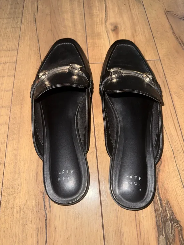 Black loafer mule flats - Image 4