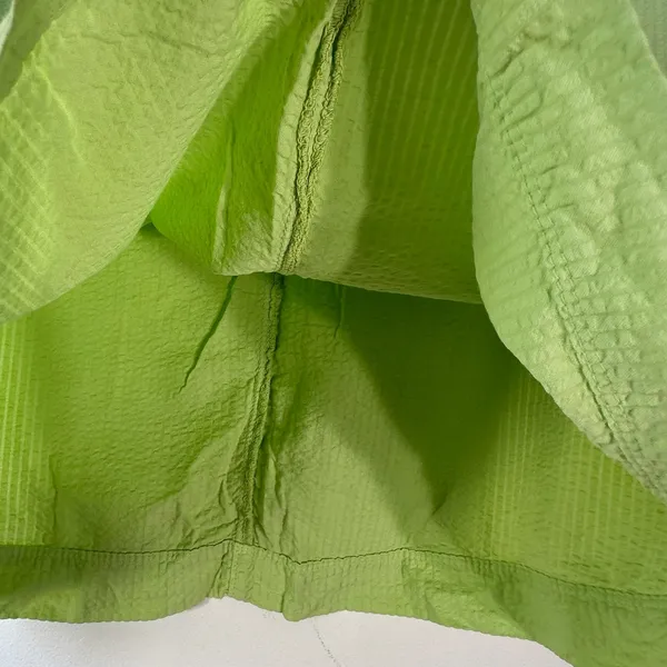 Fresh Produce Lime Green Seersucker Cotton‎ Skirt XL Drawstring - Image 6