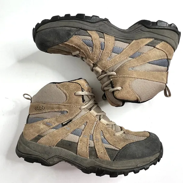 Ecco Gortex Hiking Boot Brown Shoe Size 8-8.5 - Image 2