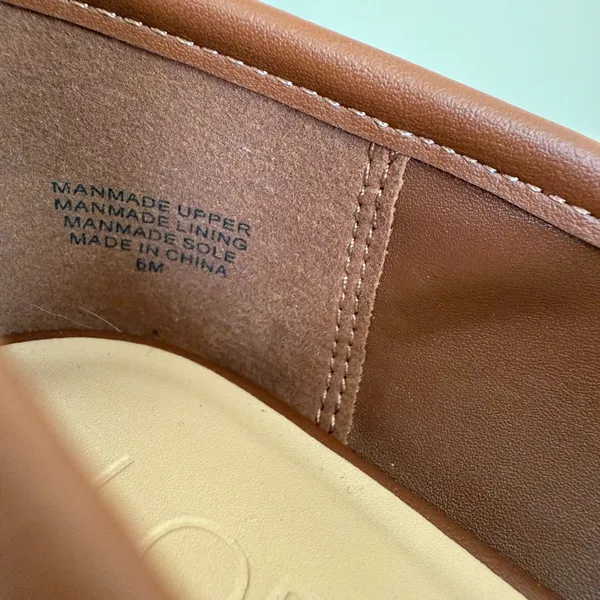 LOFT Horsebit Loafers Cognac Brown Gold Bit Size 6 Vegan Leather Classic Preppy - Image 8