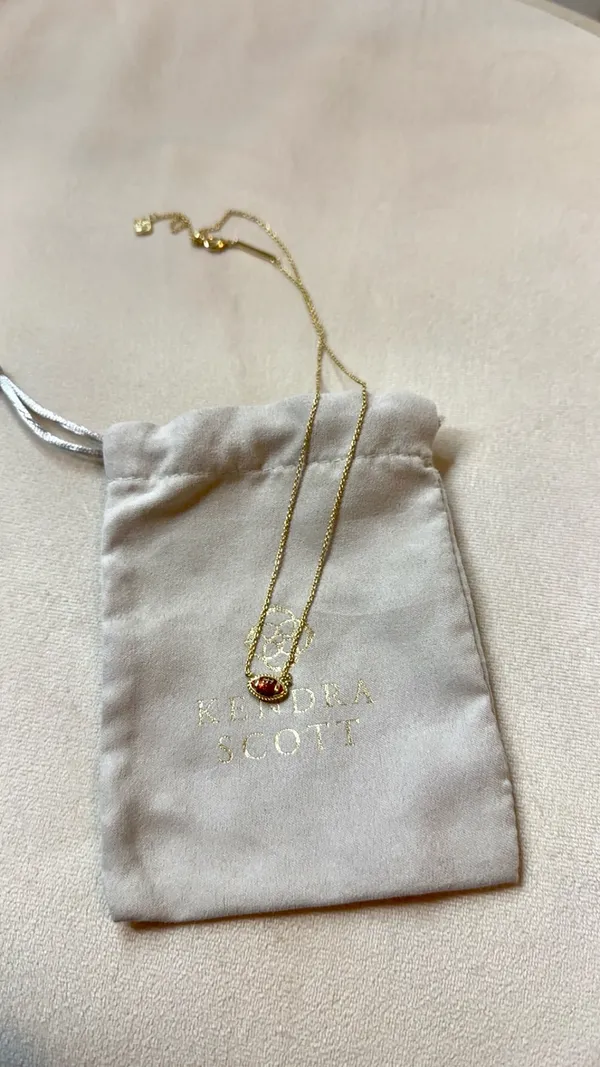 Kendra Scott Football Necklace Gold Pendant - Image 2